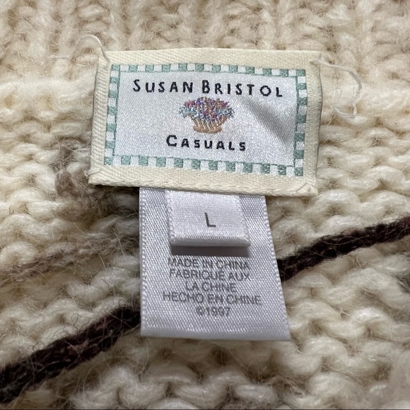 Vintage Susan Bristol Wool Blend Hand Knit Oversized Cozy Cardigan Sweat… - Picture 11 of 13